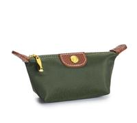 Monedero pequeño con cremallera para mujer, portátil, tela Oxford, diseño de marca, bolsa de cambio, regalos para mujeres, bolsa de viaje, bolsa de cosméticos, Green, Talla única