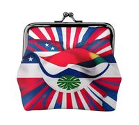 Monedero pequeño con estampado de bandera de Costa Rica para mujer, con cierre de beso, para monedas, tarjetas, objetos pequeños