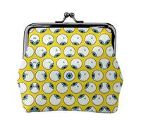 Monedero pequeño con estampado de bolas de ojos, cartera de viaje ligera para excursiones turísticas y compras, Black, Talla única, Bolsa para monedas