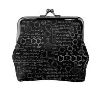 Monedero pequeño con estampado de ciencia abstracta, cartera de viaje ligera para excursiones turísticas y compras, Black, Talla única, Bolsa para monedas