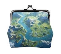 Monedero pequeño con estampado de mapa del mundo, monedero, monedero, monedero, monedero, monedero pequeño para mujeres y hombres, Negro -, Talla única, Vintage