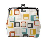 Monedero pequeño con Estampado de Mediados de Siglo, Bolsa de Cuero con Cierre de Beso, Billetera de Cambio, Regalos para Hombres y Mujeres