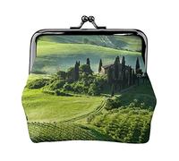 Monedero pequeño con Estampado de Valley of Olive Groves, Bolsa de Cuero con Cierre de Beso, Monedero de Cambio, Regalos para Hombres y Mujeres