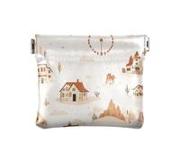 Monedero pequeño de cuero para mujer, diseño de botas vaqueras occidentales, para hombre y mujer, para viajes, Western Boho Cactus Dream Catcher Small Western Town, 1 size, Moderno