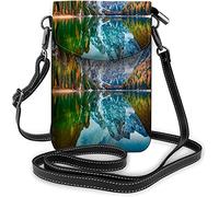 Monedero pequeño de cuero Pu para teléfono móvil, bonito caballito de mar, conchas de almeja, coloridos peces, bolsos cruzados de mar, billetera de viaje