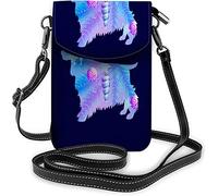 Monedero pequeño de cuero Pu para teléfono móvil, bonito caballito de mar, conchas de almeja, coloridos peces, bolsos cruzados de mar, billetera de viaje