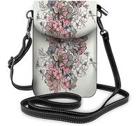 Monedero pequeño de cuero Pu para teléfono móvil, bonito caballito de mar, conchas de almeja, coloridos peces, bolsos cruzados de mar, billetera de viaje