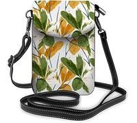 Monedero pequeño de cuero Pu para teléfono móvil, bonito caballito de mar, conchas de almeja, coloridos peces, bolsos cruzados de mar, billetera de viaje