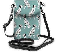 Monedero pequeño de cuero Pu para teléfono móvil, bonito gorro de perro de dibujos animados, bolsos cruzados geniales caninos a rayas, billetera de viaje