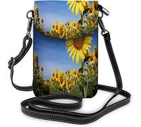 Monedero pequeño de cuero Pu para teléfono móvil, bonitos gatos sentados, suéter a cuadros acogedor, bolsos cruzados, billetera de viaje