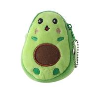 Monedero pequeño de peluche de aguacate, bolsa de dinero para mujer, mini cartera kawaii de dibujos animados, Green