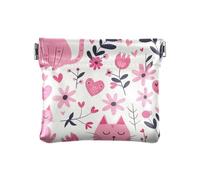 Monedero pequeño de piel con diseño de gato safari color melocotón, monedero elegante para hombres y mujeres, viajes, Cat Safari color melocotón, Decoración