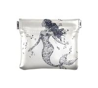 Monedero pequeño de piel con diseño de Tarot de ángel para niñas, mujeres y mujeres, Nota musical de sirena, 1 size, Moderno