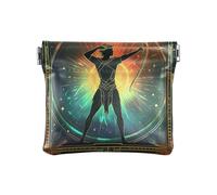 Monedero pequeño de piel sintética con diseño de perezoso con cierre único para mujeres y niñas, Tarot de arquero de fantasía, 1 size, Moderno