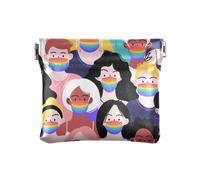 Monedero pequeño de piel sintética para hombres y mujeres, con patrón sin costuras, para diferentes identidades de personas, Varios colores, 1 size, Moderno / Equipada