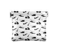 Monedero pequeño de piel sintética para transporte de guerra, bolsa de monedas con diseño de clip a presión, mini cartera de avión para monedas, tarjetas y artículos esenciales, multicolor, moderno
