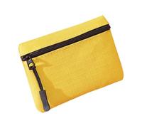 Monedero pequeño de tela Oxford - Cartera con cremallera para hombre y mujer | Bolsa de pañales flexible, bolsa de llaves, neceser de maquillaje, organizador para cosméticos y ra, amarillo, Se référer