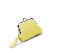 Monedero pequeño para monedas con beso, bolsa de dinero, bonita bolsa de cuero, carteras pequeñas, bonito soporte de cuero, Amarillo, Mass Beauty