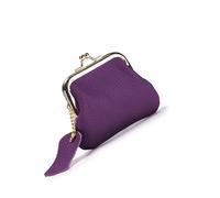 Monedero pequeño para monedas con beso, bolsa de dinero, bonita bolsa de cuero, carteras pequeñas, bonito soporte de cuero, Purple, Mass Beauty