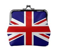 Monedero pequeño para mujer, diseño de bandera del Reino Unido, monedero rectangular con cierre de beso, tamaño de bolsillo, mini monedero para mujer