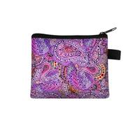 Monedero pequeño para mujer, diseño multicolor, lindo bolso de monedas con estampado de flores de mandala, funda para tarjetas de crédito, mini monedero, 019, Talla única