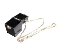 Monedero Pequeño para Mujer Forma de Lápiz Labial, Negro | Acrílico y Aleación de Zinc, Estilo Clásico y Elegante, Ligero y Fácil de Llevar, para Viajar y Trabajar al Aire Libre