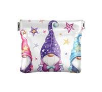 Monedero pequeño para mujer, monedero, monedero, monedero, monedero, cuero, mágico, gnomos, estrellas, blanco, hombres, Magic Gnomes Stars White, 9.5*11cm, Bolsa para monedas