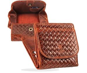Monedero pequeño para Mujer pequeño Monedero para Mujer, pequeño Monedero para Hombre, Mini Monedero, Mini Cartera, para Hombre, pequeño Monedero para Hombre, pequeño, Marrón Azulejos, Único