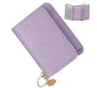 Monedero pequeño triple plegable, soporte para tarjetas de crédito y monedero, morado, Siehe Beschreibung, Ver descripción