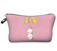 Monedero Pequeño Unicornio Donuts Neceser Mujer,Portátiles Neceser Viaje Mujer,Bolsa Maquillaje Impresa,Neceser Pequeño con Cremallera,Neceser Personalizado