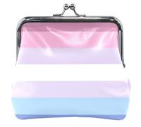 Monedero personalizado con banderas de orgullo Lgbt para hombres y mujeres, monedero de cuero con bloqueo de beso, monedero para monedas, banderas de orgullo más grande, bandera Lgbt, clásico