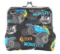 Monedero personalizado Extreme Trucks de cuero negro para mujer, Extreme Trucks Negro (2), Clásico, Extreme Trucks Negro (2), Clásico