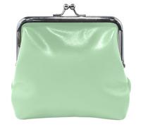 Monedero personalizado para mujer, de piel, con cierre de beso, con cierre de beso, monedero, monedero, monedero, color verde oscuro, verde oscuro (Dark Sea Green), Classic