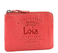 Lois - Monedero Piel para Hombre, Monederos Pequeños, Portamonedas y Monedero de Piel Hombre. RFID, Rojo