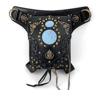 Monedero Pierna Monedero Steampunk, Bolso de Hombro de Cuero gótico Vintage - Riñonera Steampunk con Monedero for la Pierna