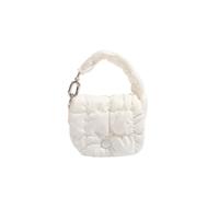 Monedero plisado de nube, bolsa de almacenamiento para cambios, mini bolsa acolchada, bolsa portátil para tarjetas, elegante bolsa de almacenamiento para cambiar, White, moda
