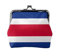 Monedero práctico con estampado de bandera de Costa Rica para mujer (11,5 x 10,5 cm) exquisito, Negro -, Talla única