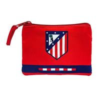 Monedero Rectangular Atlético de Madrid Oficial | Cartera Infantil y Juvenil con Cremallera | Producto Licenciado Atlético de Madrid | Accesorio Compacto para Dinero, Monedas y Pequeños Objetos