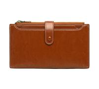 Monedero retro para mujer, billetera con titular de tarjeta de crédito | Titular de la tarjeta de retro PU Cartera ,Cartera comercial de viaje con doble cremallera para almacenamiento de