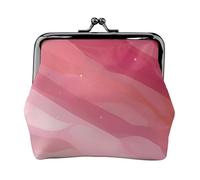 Monedero rosa de estilo degradado. Monedero de doble cara para mujer, pequeño tarjetero de piel sintética