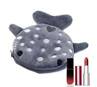 Monedero Shark - Linda Cartera Pequeña De Peluche | Bolso Monedero Llavero con Cremallera Animal | Cartera Niño con Cremallera | Tiburón Lindo Bolsa De Almacenamiento, Gris, riferimento Alla