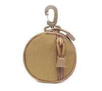 Monedero Táctico De 2 Piezas, Colgante con Bolsa De Monedas EDC, Mini Soporte para Billetera para Llaves, Paquete De Auriculares Inalámbricos, Bolsa De Monedas, para Caza, Camping, (Brown)