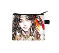 Monedero Tian Guan Ci Fu para niños, bolsa de cambio de Hua Cheng, monedero pequeño con impresión de dibujos animados, bolsa de monedas de anime con diseño de cremallera, carteras Xie Lian, bolsas de