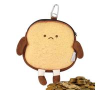 Monedero Toast | Colgante de Mochila de Felpa | Monedero con Cremallera | Cartera pequeña para Dinero | Bonito Bolsillo para Monedas, diseño único en Forma de Tostada para Cualquier Que ama