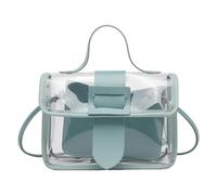 Monedero transparente para eventos de estadio,Bolso bandolera transparente,Bolso bandolera transparente, bolsa de mensajero aprobada por estadio | Gran bolsa de la compra Jelly Sling Bag con asa para