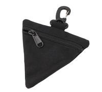 Monedero Triangular de Diseño Compacto Multiusos con Hebilla Colgante Material de Nailon Negro para Actividades Al Aire