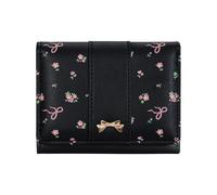 Monedero triple plegable, soporte minimalista para tarjetas de crédito, carteras casuales para mujer, monederos de moda, monederos para dinero en efectivo, monederos para mujer, Black
