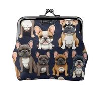 Monedero versátil con estampado de bulldog francés con texto en inglés "I Love French Bulldog" para cualquier ocasión