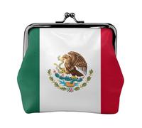 Monedero versátil con estampado de la bandera de México exquisito mini monedero lindo para cualquier ocasión