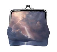 Monedero versátil con estampado de paisaje de trueno, exquisita mini cartera para cualquier ocasión